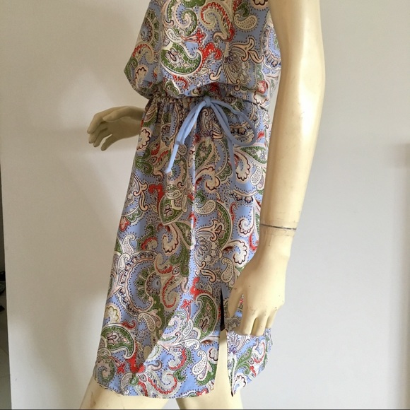 🔴 Tommy Hilfiger strapless Swimsuit coverup dress. Paisley pattern - Picture 4 of 7